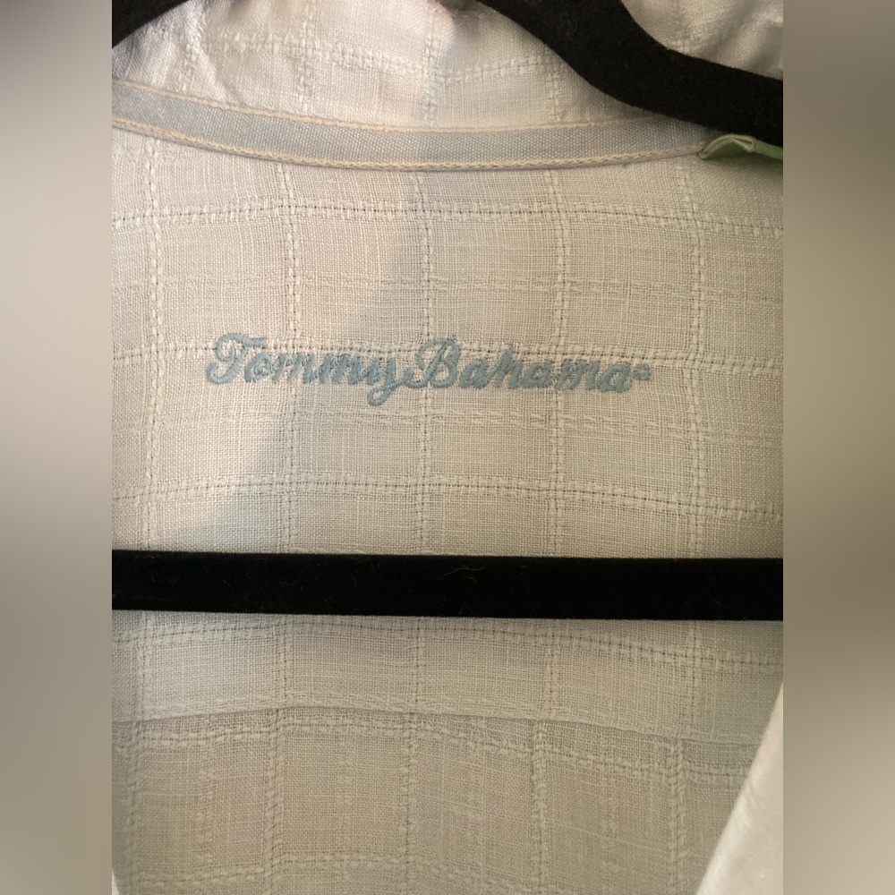 Tommy Bahama Men's XL 100% Linen Light Green Long Sleeve Button Up shirt - Picture 3 of 12